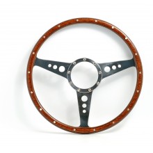 Mark 3 (Holes) 14in Wood Rim Steering Wheel - Flat