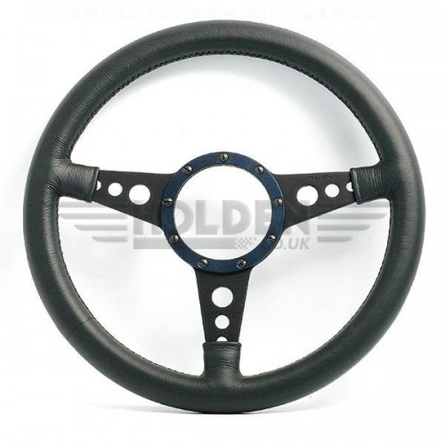 Moto-Lita Steering Wheel 13", Leather Rim with Black Finish image #1