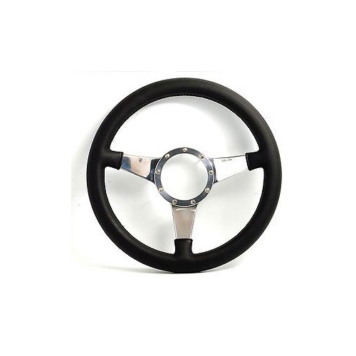 Moto-Lita Steering Wheel 12" Leather Rim with Solid Polished Spokes image #1