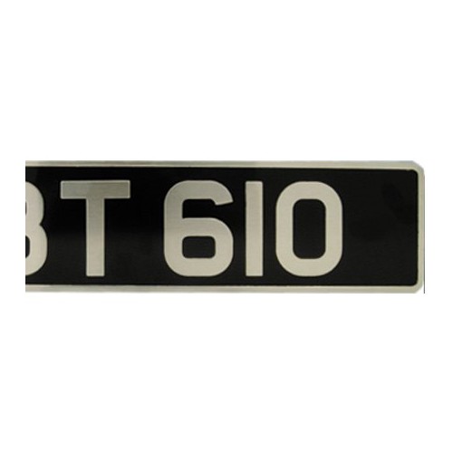 Pressed Aluminium Numberplate - Pair Oblong image #1