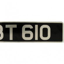 Pressed Aluminium Numberplate - Pair Oblong