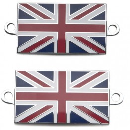 Pair of Union Jack Enamelled Badges