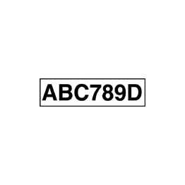 Adhesive Numberplate - White