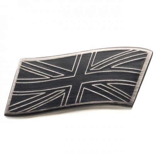 Union Jack Enamelled Adhesive Badge - Nickel/Black image #1