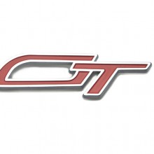 GT Badge - Chrome and Red