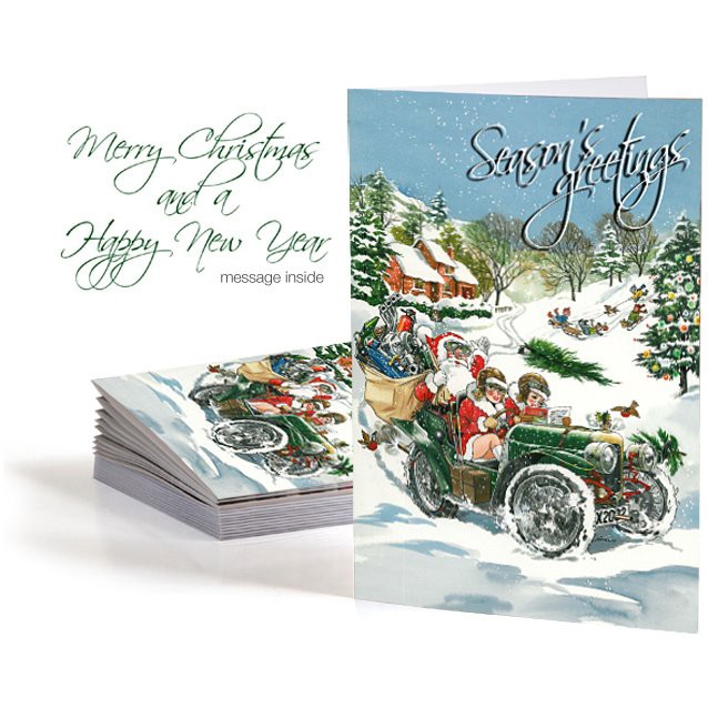 Santa/Car Theme Merry Christmas Card Code HS 