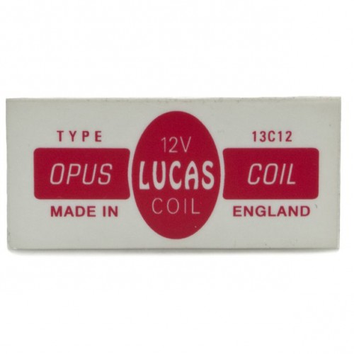 Lucas Type 13C12 Opus Coil Label image #1