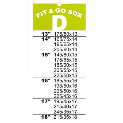                                             Fit and Go Snow Sox - Size D
                                           