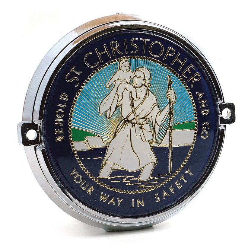 Royale Car Grill Badge Fittings BEHOLD SAINT ST CHRISTOPHER B2.2533 