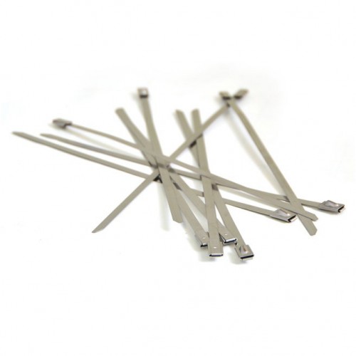 Stainless Steel Locking Ties - 200mm long. Sold in Packs of 10 image #1