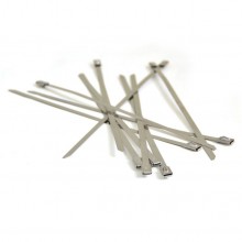 Stainless Steel Locking Ties - 200mm long. Sold in Packs of 10