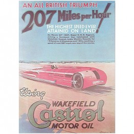 1927 Castrol Poster 207 mph