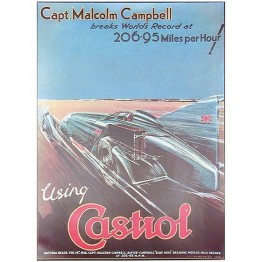 1928 Castrol Poster 206.95 mph