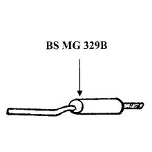 BELL STAINLESS STEEL  EXHAUST REAR SILENCER SPORT FOR MGC ROADSTER/GT STANDARD SYSTEM 1969-70