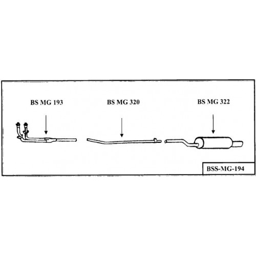 "BELL MGB RUBBER SPORTS 
STAINLESS STEEL  EXHAUST SYSTEM
 
"