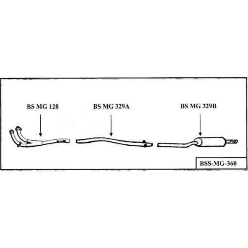 "BELL MGC SINGLE BOX SPORTS 
STAINLESS STEEL  EXHAUST SYSTEM
 
"