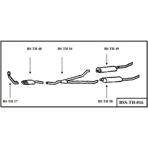 "BELL TR4A TWIN (1965-1966)
STAINLESS STEEL  EXHAUST SYSTEM
"