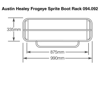                                             Austin Healey Frogeye Sprite Chrome Boot Rack
                                           