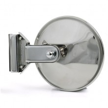 Overtaker Mirror - Glass Channel Mounted - Round - Flat