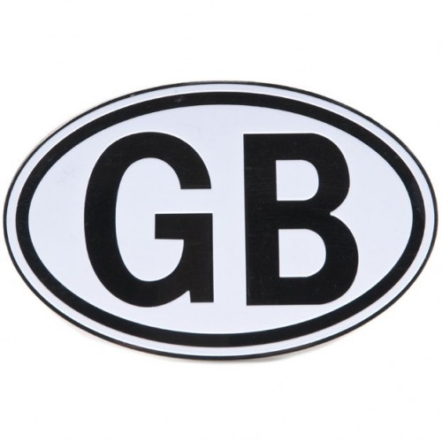 GB Plate Black On White image #1