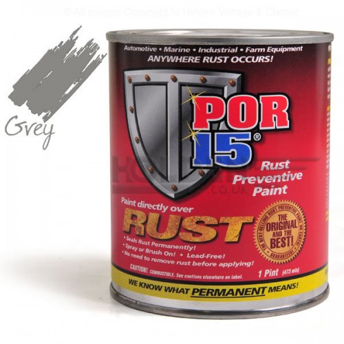POR-15 Rust Preventative Paint - Grey - 0.473 litre image #1