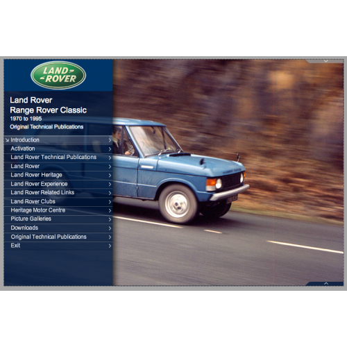 Original Technical Publications USB - Range Rover Classic 1970 to 1995 image #1