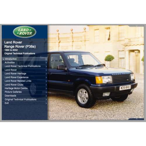 Original Technical Publications USB - Range Rover (38a) 1994-2001 image #1