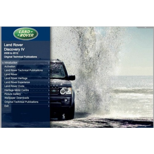 Original Technical Publications USB - Land Rover Discovery IV (LR4) 2009 to 2012 image #1