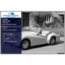 Original Technical Publications USB - Triumph TR2 TR3 TR3A TR4 TR4A TR5 TR250 TR6 1953 to 1976