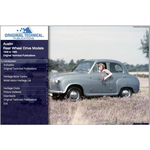 Original Technical Publications USB - Austin Rear Wheel Drive Models 1939 to 1969 image #1