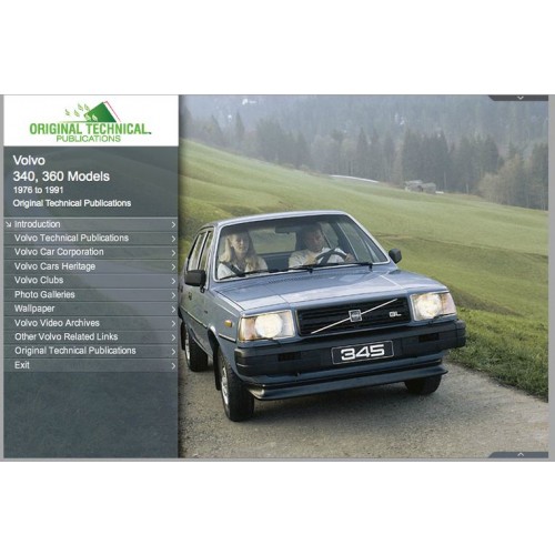 Original Technical Publications USB - Volvo 340 360 Models - 1976 to 1991 (Including Volvo 66) image #1