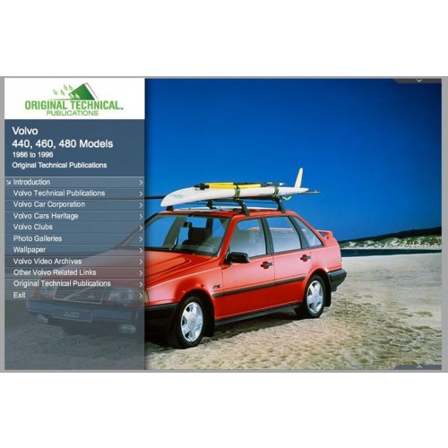 Original Technical Publications USB - Volvo 440 460 480 Models- 1986 to 1996 image #1