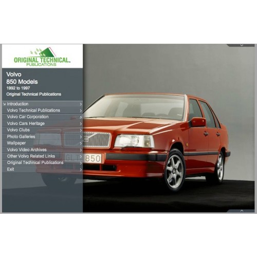 Original Technical Publications USB - Volvo 850 Models- 1992 to 1997 image #1