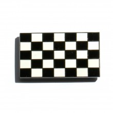 Enamel Chequered Flag Stick On Badge