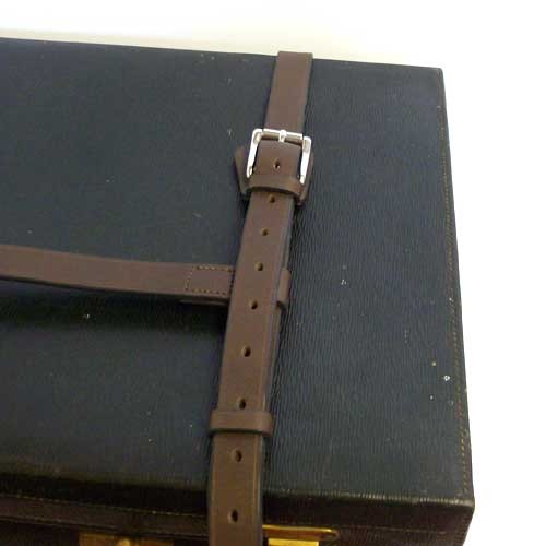 LUGGAGE STRAP BROWN WITH CHROME BUCKLE image #1