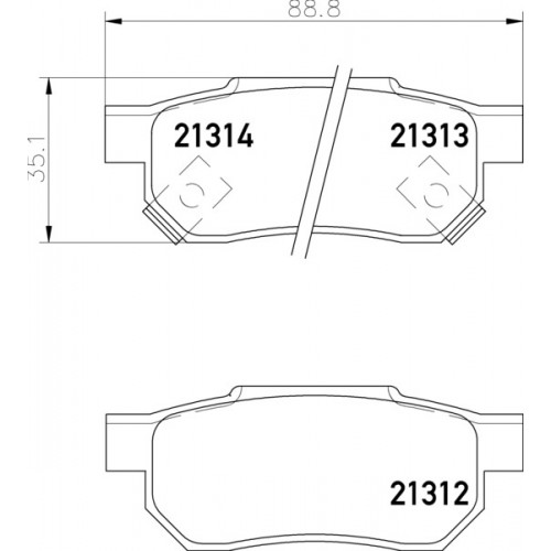 Brake Pad Set Disc Brake For Mg Mg Zr 105 06-1901 To 04-1905 image #1