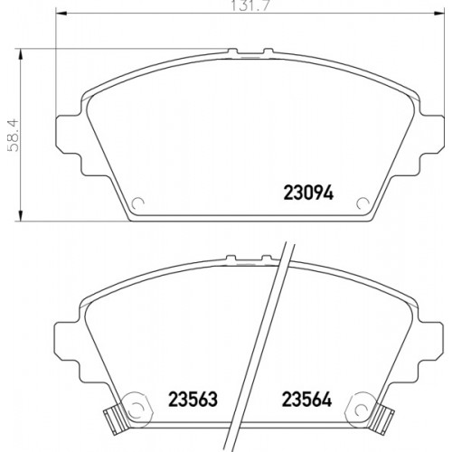 Brake Pad Set Disc Brake For Mg Mg Zr 160 06-1901 To 04-1905 image #1