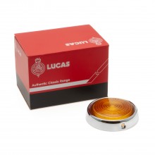 Lucas L563 Amber indicator Lens and Chrome Rim