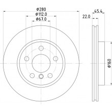 Brake Disc For Mini Mini (F55) Cooper