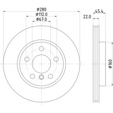 Brake Disc For Mini Mini (F55) Cooper