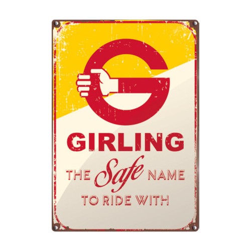 Girling Safe Name 8x12" Vintage Metal Sign image #1