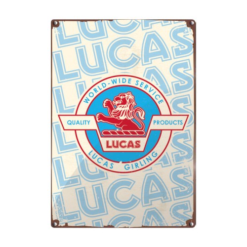 Lucas Lion 8x12" Vintage Metal Sign image #1