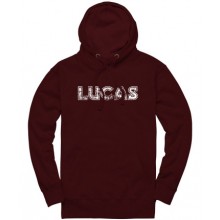 Lucas Distressed Pullover Hoodie - Burgundy