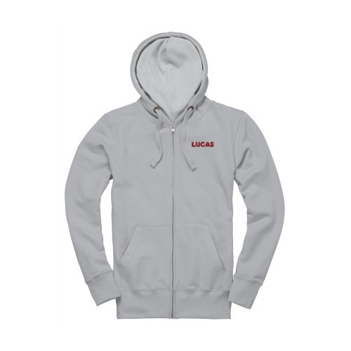 Lucas Text Zip-Up Hoodie - Heather Grey image #5