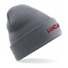 Lucas Text Cuffed Beanie - Graphite image #1