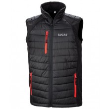 Lucas Logo Gilet in Black/Red