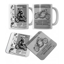Lucas Motorcycle Coaster & Mug Set (2 Pack)