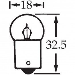 6v 5w Single Contact Bulb BA15s Cap LLB205