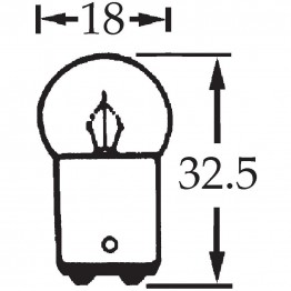 6v 5w Double Contact Bulb BA15d Cap LLB206