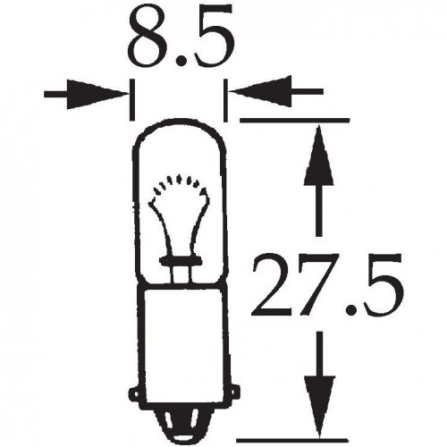 6v 4w Single Contact Bulb BA9s Cap LLB293 image #1